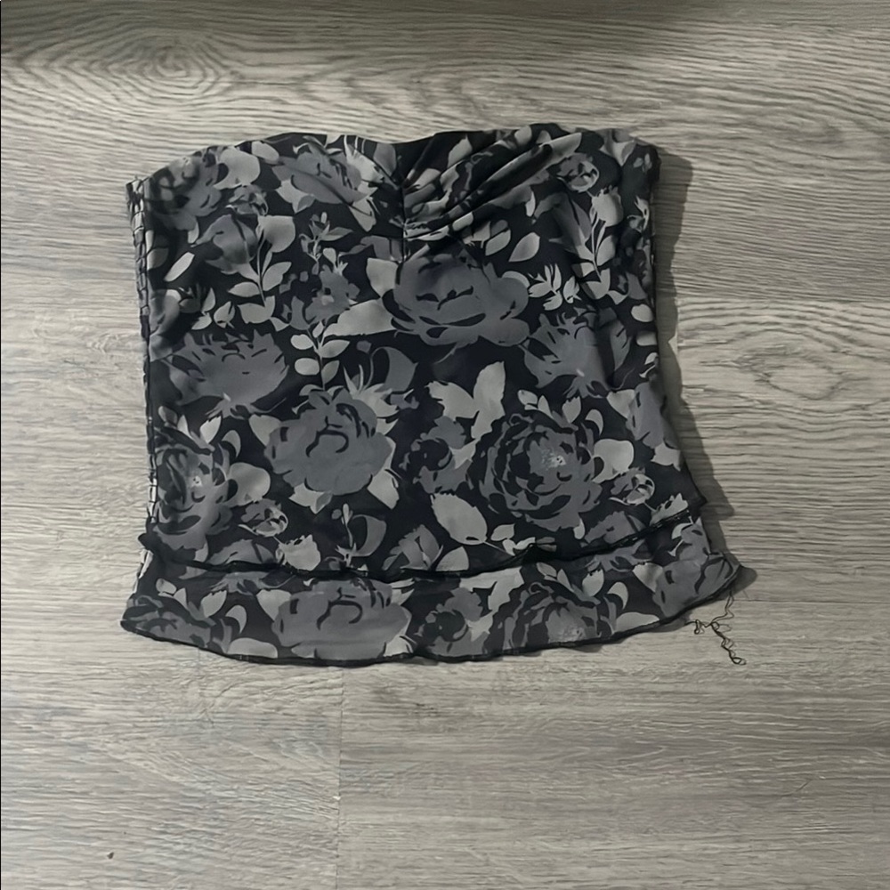 Floral Gray Women's Top